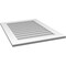Ekena Millwork Vertical Surface Mount PVC Gable Vent: Non-Functional, w/ 3-1/2"W x 1"P Standard Frame, 26"W x 34"H GVPVE26X3401SN - alternate 2